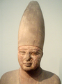 تمثال أوزيريس لفرعون الأسرة الحادية عشرة منتوحتب الثالث معروض في متحف الفنون الجميلة في بوسطن.