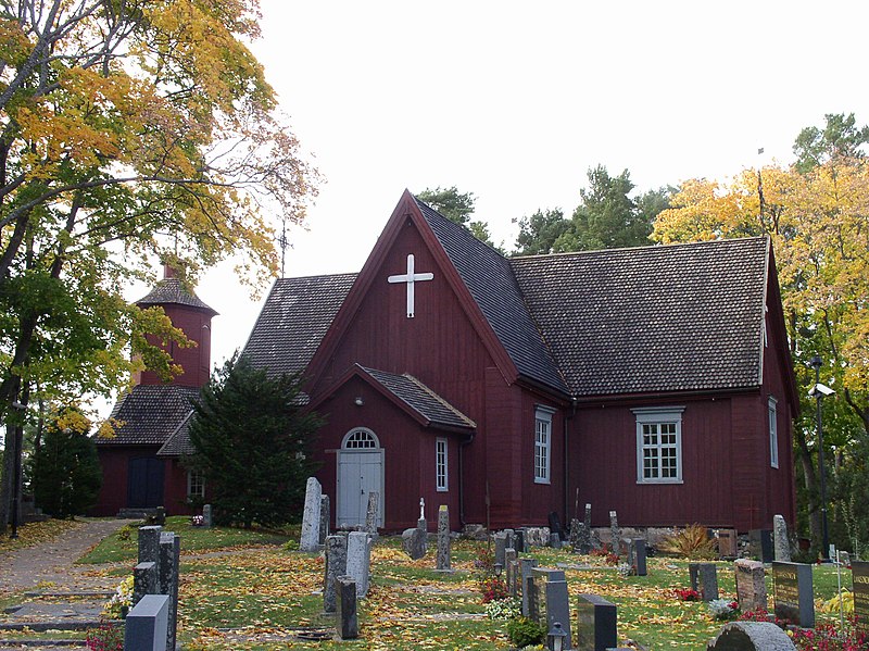 File:Merimasku church and bell tower 2 AB.jpg