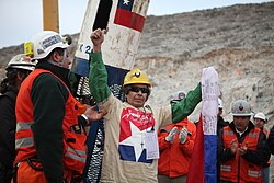 Mario Gómez, uno de los mineros rescatados