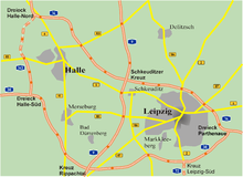 Leipzig's road network Mitteldeutsche-Schleife.png