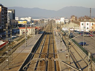 Español: Estación de Mollet - St. Fost en la línea Barcelona - Granollers - Cerbère.