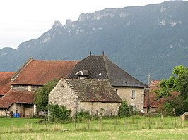 Centrum met op de achtergrond de Mont du Chat
