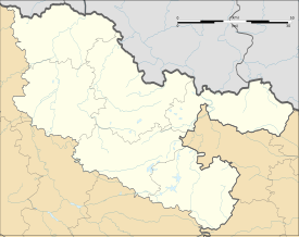 Mapa de localização do departamento de Moselle.