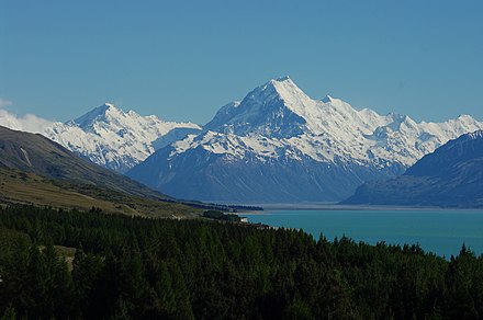 Aoraki / Mt Cook in the Southern Alps of New Zealand