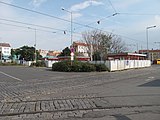 Čeština: Autobusové nádraží Praha Na Knížecí.