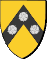 Le blason du seigneur de Mescaradec en Lannilis : de Saint-Maudé.