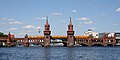 The Oberbaumbrücke and the waters of the Spree belong to Friedrichshain.