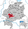 Location of the city of Obernkirchen in the Schaumburg district