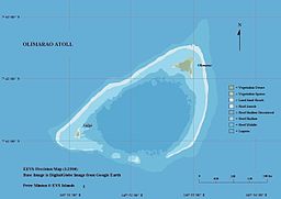 Karta över Olimarao Atoll