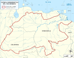 Orinoco drainage basin map (plain)-es.svg