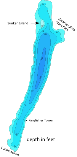 Otsego bathymetry one layer.svg