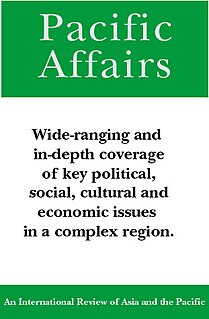 <i>Pacific Affairs</i> Academic journal