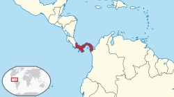 Situo de Panamo en ĝia regiono.