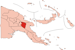 Провінція Східний Гайлендс на мапі Папуа Нової Гвінеї