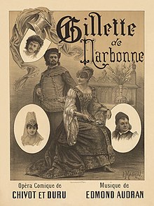 Description de l'image Paul Maurou - Poster for Edmond Audran's Gillette de Narbonne.jpg.