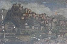 Corte (vers 1880), tableau de Pierre Ucciani, Collection Ucciani.