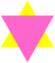 Triángulo rosa jew.svg