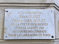 Plaque au no 11.