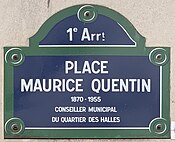 Plaque Place Maurice Quentin - Paris I (FR75) - 2021-06-05 - 1.jpg
