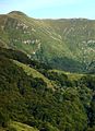 The “Plomb du Cantal” , higher summit (1855 m) of the Monts du Cantalmountains, in the departement of Cantal (France)