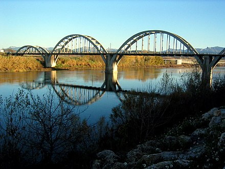 A series of parabolic arches on the Móra d'Ebre bridge, Catalonia, Spain (2005)