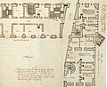 Grundrissplan von Teilen des Prinzenbaus und der Alten Kanzlei in Stuttgart, 1707.
