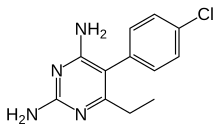 Estrutura química de Pirimetamina