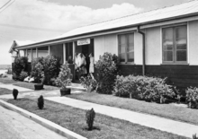 Eventide Hospital, 1947 Queensland State Archives 3003 Gardens at Eventide Home Sandgate November 1947.png