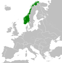 Райхскомісаріату Норвегія: історичні кордони на карті