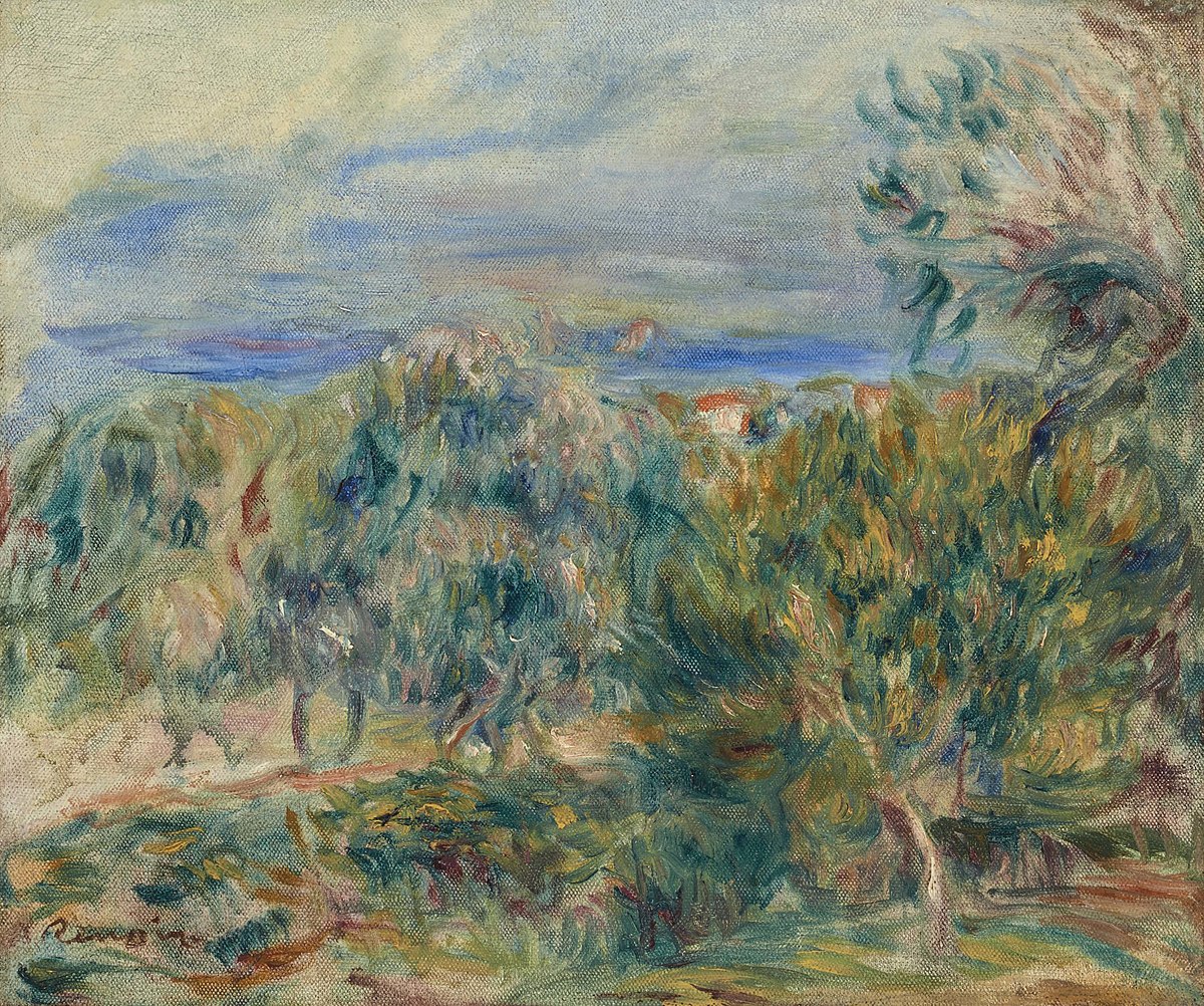 File:Renoir - Paysage à Cagnes, circa 1910, 32.2 x 38.3 cm.jpg