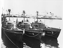 US Coast Guard cutters moored in Poole Harbour in 1944. Rescue Flotilla One.jpg