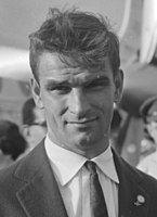 Sandor Kocsis holds the record for the most hat-tricks scored by a Hungarian player, with seven Sandor Kocsis 1960 cropped.jpg