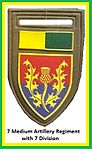 SADF 7 Division 7 Medium Artillery Regiment Unit Flash