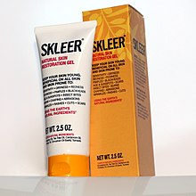 Example of cosmetic gels SKLEER Natural Skin Restoration Gel 2.5oz Carton Tube.jpg