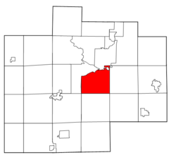 Location within Saginaw County, Michigan