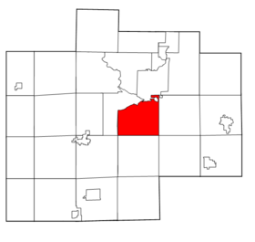 Saginaw County Michigan townships Spaulding highlighted.png