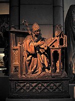 Святий Амброзій в келії (покровитель Мілану).