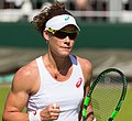 Samantha Stosur competing in the first round of the 2015 Wimbledon Championships.