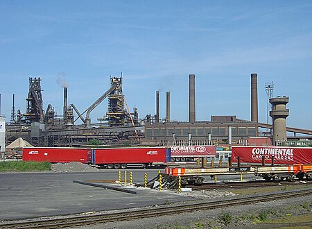 Scunthorpe blast furnaces by Alan Murray Rust