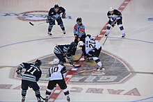 The Giants hosting the Seattle Thunderbirds in 2008. SeattleThunderbirds vs VancouverGiants.jpg