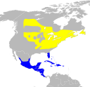 Seiurus aurocapilla map.svg