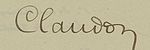 Signature de Henri Claudon