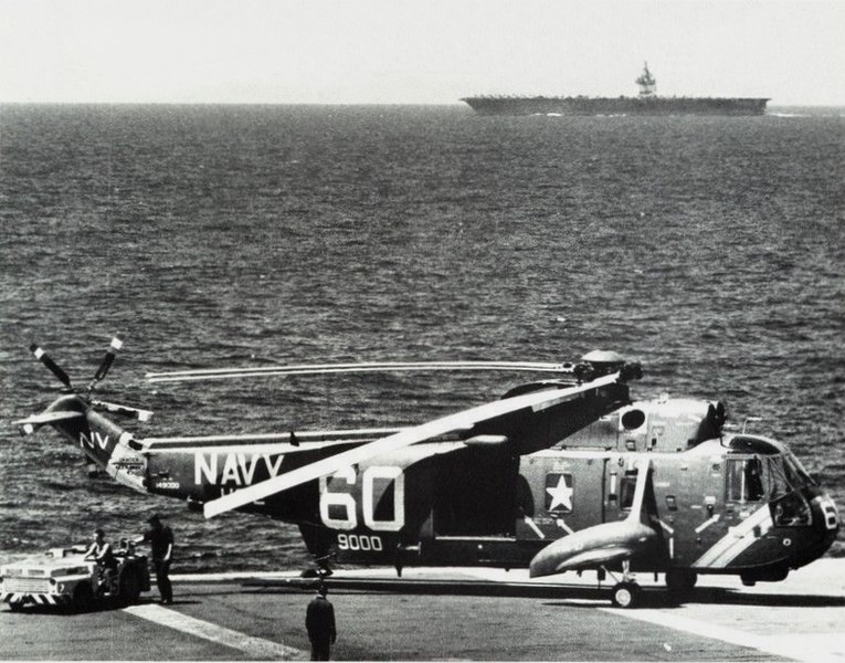 File:Sikorsky SH-3A Sea King of HS-2 on USS Hornet (CVS-12), in June 1967.jpg