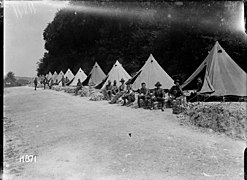 Campement militaire britannique, le 11 août 1918.