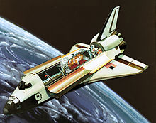 Spacelab art, with lab interior cutaway, 1981 Spacelab - Artist's Concept.jpg