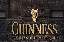 Sign at the Market Street entrance of the St. James's Gate Brewery in Dublin, Ireland