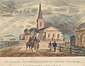Lithograph of St James Church c. 1836 by Robert Russell