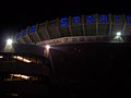 The Stadium's exterior at night