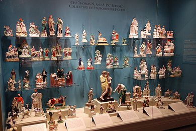 Collection of Staffordshire figures in a museum in Delaware, US Staffordshire figures - Winterthur Museum - DSC01474 (cropped).JPG