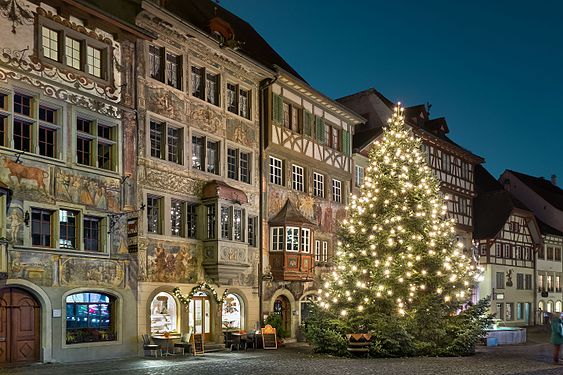 Stein am Rhein. Kanton Schaffhausen. Schweiz. Weihnacht.